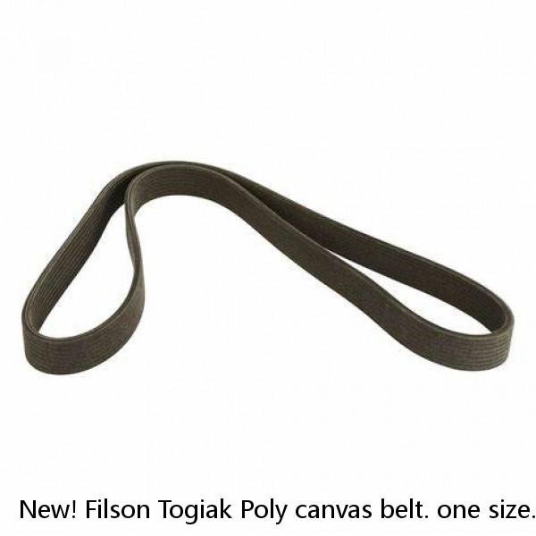 New! Filson Togiak Poly canvas belt. one size. bronze Brown. Made in USA.